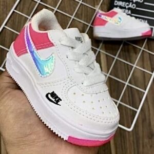 Tênis Holográfico Infantil Feminino Linha Conforto em Couro Envio Imediato