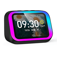 Caixa de Som Inteligente Comando de Voz Relogio Digital Luminaria Led